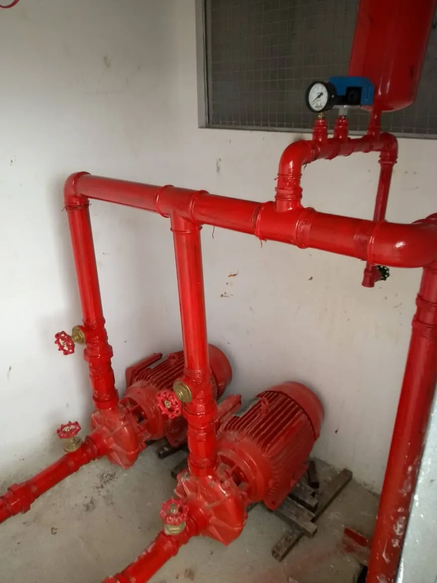 Instalações de sistema de prevenção contra incêndio